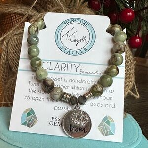 T. Jazelle Turquoise Jasper Mom Crown bracelet